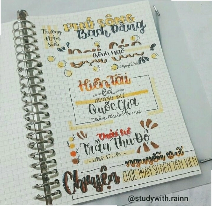 Ý tưởng trang trí viết chữ nghệ thuật cho tiêu đề lịch sử
