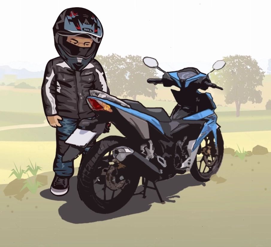 Chi tiết phiên bản xe Winner 150 chibi màu vàng đen ấn tượng