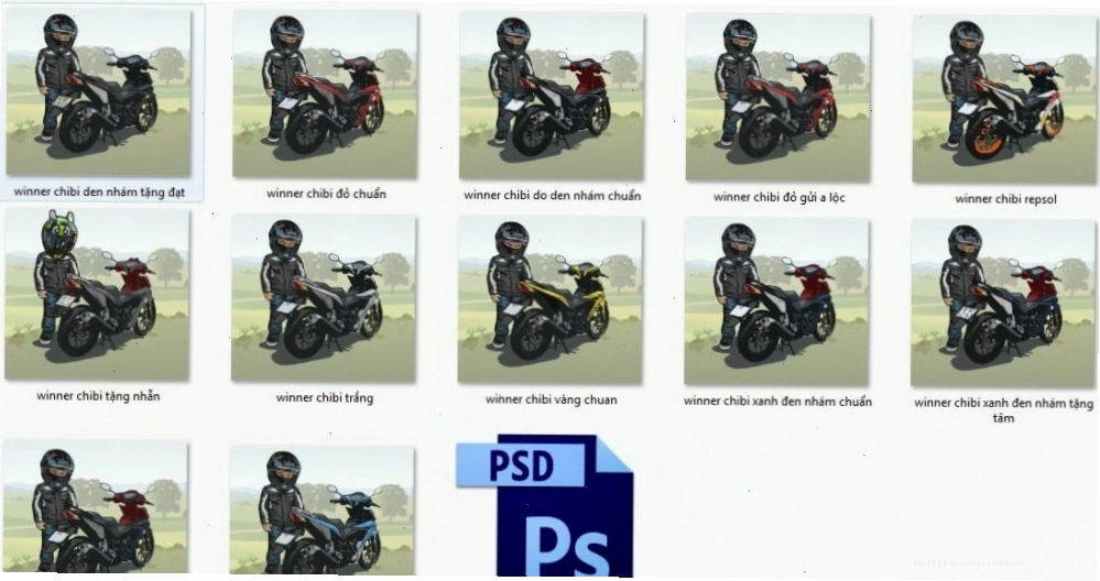 Hoàn thiện bộ sưu tập ảnh Honda Winner 150 phong cách chibi