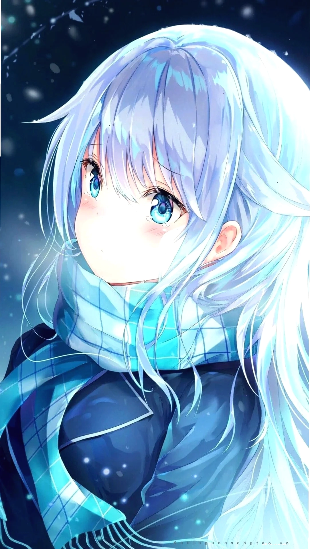sưu tầm ảnh anime girl tóc xanh