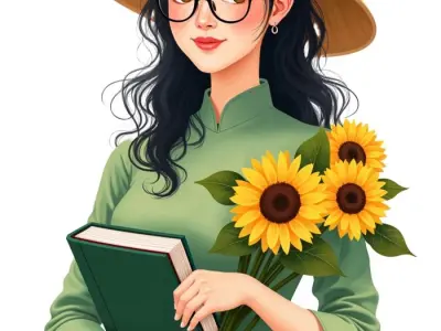 Ảnh cô giáo dịu dàng với ánh mắt tràn đầy yêu thương