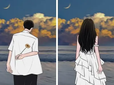 Ảnh chụp sau lưng phong cách nghệ thuật ấn tượng