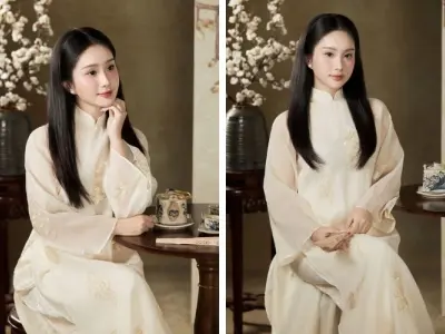 Ảnh gái Việt thướt tha trong tà áo dài truyền thống