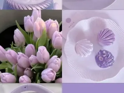 Ảnh nền tím pastel nhẹ nhàng tạo cảm giác yên bình