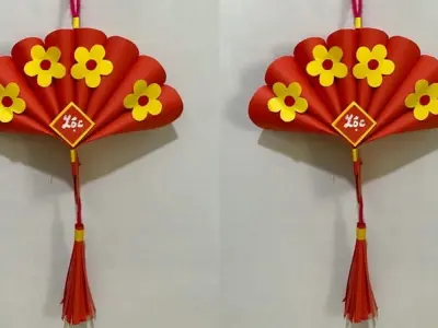 Cách trang trí quạt Tết đẹp, đơn giản tạo không gian xuân