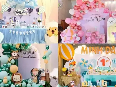 Trang trí thôi nôi đẹp ấn tượng cho ngày kỷ niệm của bé